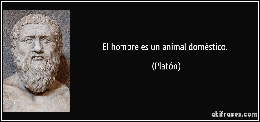 El hombre es un animal doméstico. (Platón)