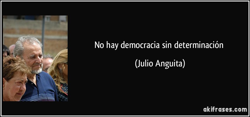 No hay democracia sin determinación (Julio Anguita)