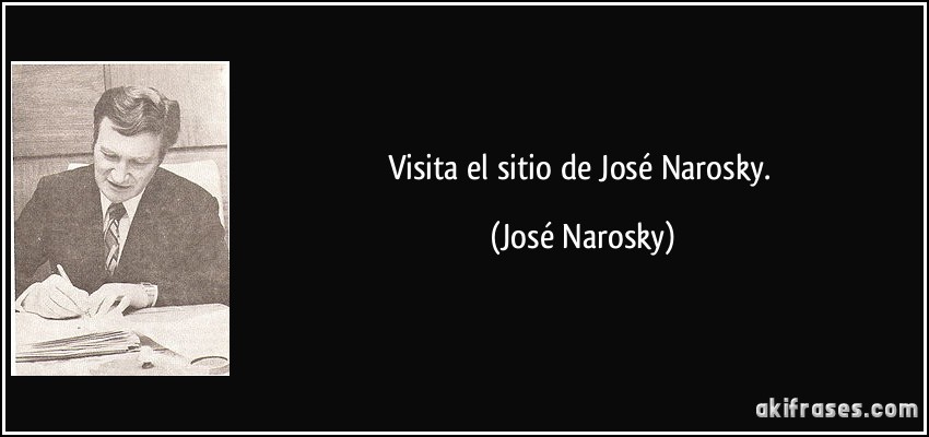 Visita el sitio de José Narosky. (José Narosky)